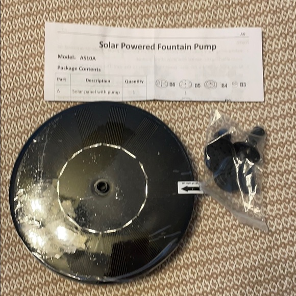 Other - Solar Powered Fountain Pump